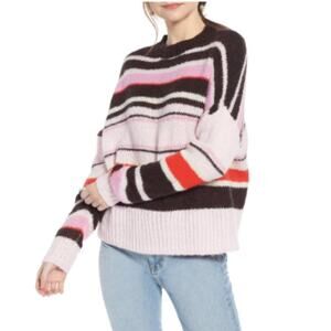 Something Navy Striped Crewneck Sweater
